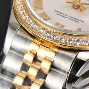 DateJust 28MM Ladies WF YG/SS Diamond White Dial Roma Marker Jubilee Bracelet A2236 - Image 8
