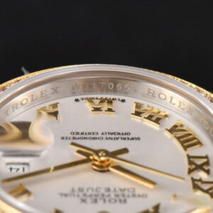 DateJust 28MM Ladies WF YG/SS Diamond White Dial Roma Marker Jubilee Bracelet A2236 - Image 12