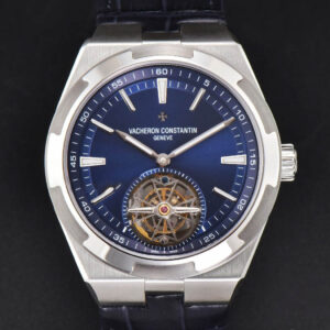 Overseas Tourbillon 6000V 42.5mm BBRF Blue Dial Blue Leather Strap Tourb
