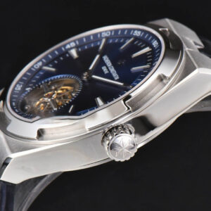 Overseas Tourbillon 6000V 42.5mm BBRF Blue Dial Blue Leather Strap Tourb - Image 8