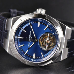 Overseas Tourbillon 6000V 42.5mm BBRF Blue Dial Blue Leather Strap Tourb - Image 10