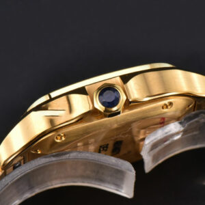 Santos de Cartier Medium 35mm BVF YG Diamond Bezel White Dial YG Bracelet MIYOTA 9015 - Image 15