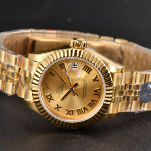 DateJust 28MM Ladies WF YG Gold Dial Roma Marker Jubilee Bracelet A2236 - Image 4
