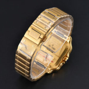 Santos de Cartier Medium 35mm BVF YG Diamond Bezel White Dial YG Bracelet MIYOTA 9015 - Image 17