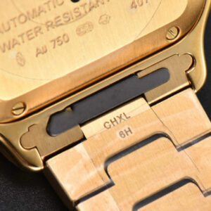 Santos de Cartier Medium 35mm BVF YG Diamond Bezel White Dial YG Bracelet MIYOTA 9015 - Image 22