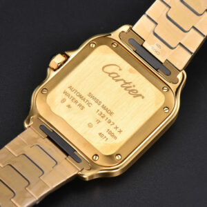 Santos de Cartier Medium 35mm BVF YG Diamond Bezel White Dial YG Bracelet MIYOTA 9015 - Image 23