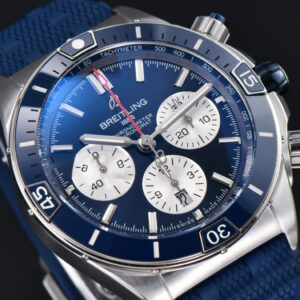 Chronomat B01 42mm BLSF Blue Bezel Blue Dial White Subdial White Rubber Strap 7750 - Image 9