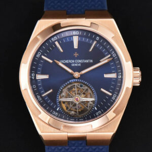 Overseas Tourbillon 6000V 42.5mm RG BBRF Blue Dial Blue Rubber Strap Tourb