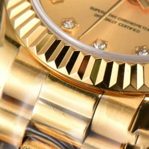DateJust 28MM Ladies WF YG Gold Dial Diamond Marker Jubilee Bracelet A2236 - Image 10