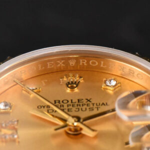 DateJust 28MM Ladies WF YG Gold Dial Diamond Marker Jubilee Bracelet A2236 - Image 13