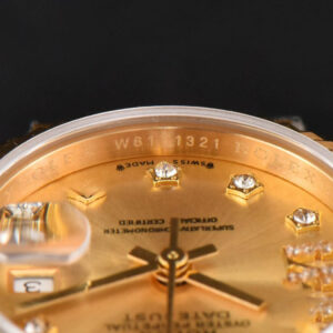 DateJust 28MM Ladies WF YG Gold Dial Diamond Marker Jubilee Bracelet A2236 - Image 14