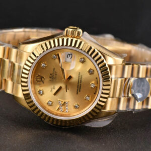 DateJust 28MM Ladies WF YG Gold Dial Diamond Marker Jubilee Bracelet A2236 - Image 15
