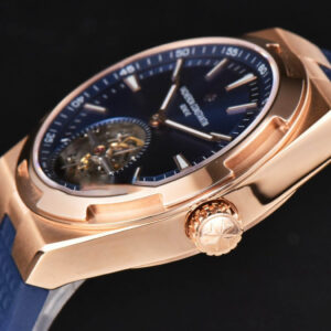 Overseas Tourbillon 6000V 42.5mm RG BBRF Blue Dial Blue Rubber Strap Tourb - Image 2