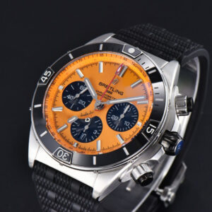 Chronomat B01 42mm BLSF Black Bezel Orange Dial Black Subdial Rubber Strap 7750 - Image 6
