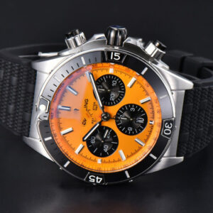 Chronomat B01 42mm BLSF Black Bezel Orange Dial Black Subdial Rubber Strap 7750 - Image 15