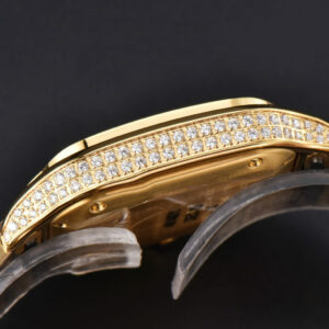 Santos de Cartier Medium 35mm BVF YG Diamond Case White Dial YG Bracelet MIYOTA 9015 - Image 32