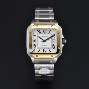 Santos de Cartier Medium 35mm BVF YG/SS White Dial YG/SS Bracelet MIYOTA 9015 - Image 3
