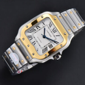 Santos de Cartier Medium 35mm BVF YG/SS White Dial YG/SS Bracelet MIYOTA 9015 - Image 4