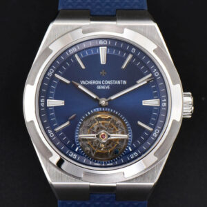Overseas Tourbillon 6000V 42.5mm BBRF Blue Dial Blue Rubber Strap Tourb