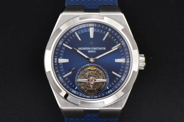 Overseas Tourbillon 6000V 42.5mm BBRF Blue Dial Blue Rubber Strap Tourb