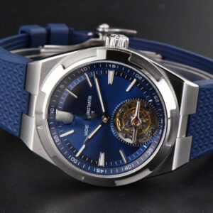 Overseas Tourbillon 6000V 42.5mm BBRF Blue Dial Blue Rubber Strap Tourb - Image 7