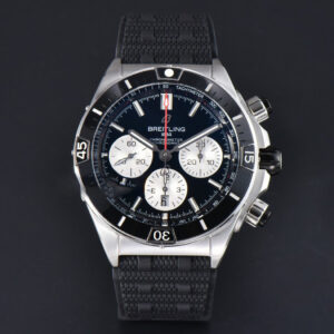 Chronomat B01 44mm BLSF Black Bezel Black Dial White Subdial Rubber Strap 7750 - Image 18