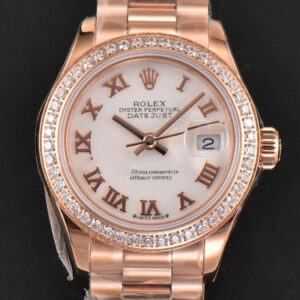 DateJust 28MM Ladies WF RG Diamond White Dial Roma Marker Jubilee Bracelet A2236