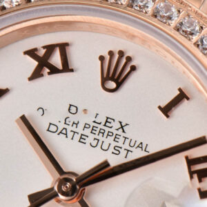 DateJust 28MM Ladies WF RG Diamond White Dial Roma Marker Jubilee Bracelet A2236 - Image 7