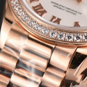 DateJust 28MM Ladies WF RG Diamond White Dial Roma Marker Jubilee Bracelet A2236 - Image 12