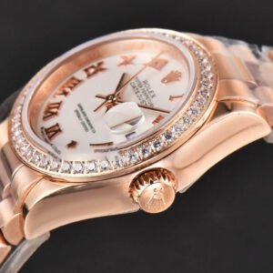 DateJust 28MM Ladies WF RG Diamond White Dial Roma Marker Jubilee Bracelet A2236 - Image 13