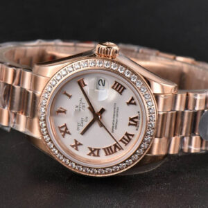 DateJust 28MM Ladies WF RG Diamond White Dial Roma Marker Jubilee Bracelet A2236 - Image 16