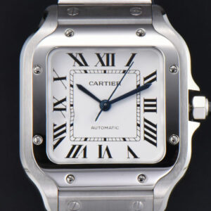 Santos de Cartier Medium 35mm BVF White Dial SS Bracelet 9015