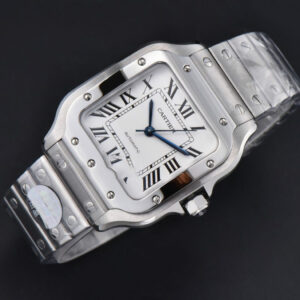 Santos de Cartier Medium 35mm BVF White Dial SS Bracelet 9015 - Image 15