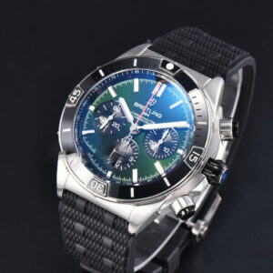 Chronomat B01 44mm BLSF Black Bezel Green Dial Rubber Strap 7750 - Image 8