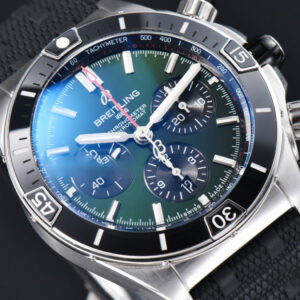 Chronomat B01 44mm BLSF Black Bezel Green Dial Rubber Strap 7750 - Image 3
