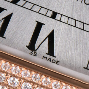 Santos de Cartier Medium 35mm BVF RG Full Diamond Bezel White Dial RG Bracelet MIYOTA 9015 - Image 10