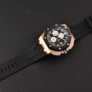Royal Oak Offshore 44mm RSF RG Black Checkered Dial White Subdial Rubber Strap A3126 - Image 3