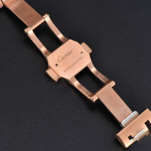 Santos de Cartier Medium 35mm BVF RG Diamond Bezel White Dial RG Bracelet MIYOTA 9015 - Image 7