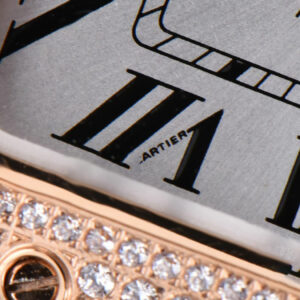 Santos de Cartier Medium 35mm BVF RG Diamond Bezel White Dial RG Bracelet MIYOTA 9015 - Image 27