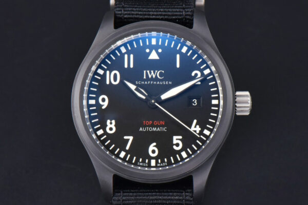 Pilot Top Gun IW326901 41mm V7F Black Ceramic Black Nylon Strap A32111
