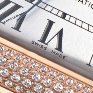 Santos de Cartier Medium 35mm BVF RG Diamond Bezel White Dial RG Bracelet MIYOTA 9015 - Image 28