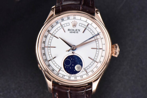 Cellini 50535 40mm Moonphase RG white dial KZF Asia 3195 Mod