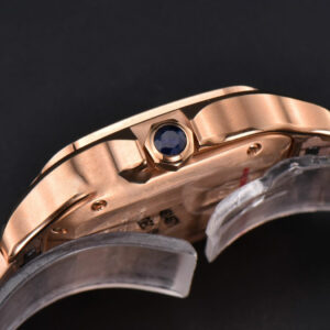 Santos de Cartier Medium 35mm BVF RG Diamond Bezel White Dial RG Bracelet MIYOTA 9015 - Image 33