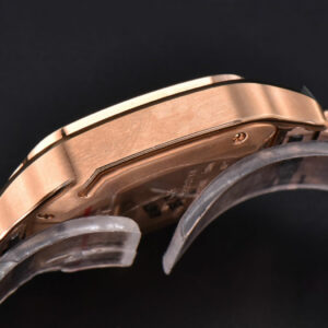 Santos de Cartier Medium 35mm BVF RG Diamond Bezel White Dial RG Bracelet MIYOTA 9015 - Image 34