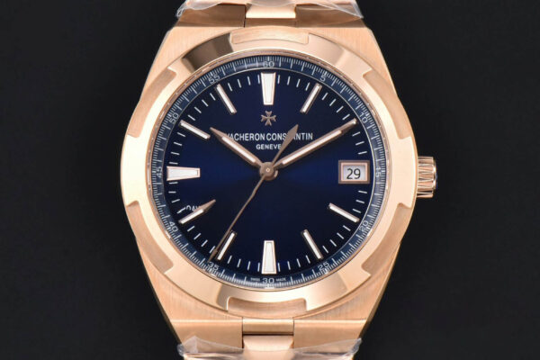 Overseas 4500V 41mm RG ZF Blue Dial RG Bracelet A5100