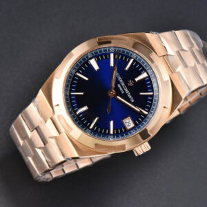 Overseas 4500V 41mm RG ZF Blue Dial RG Bracelet A5100 - Image 4