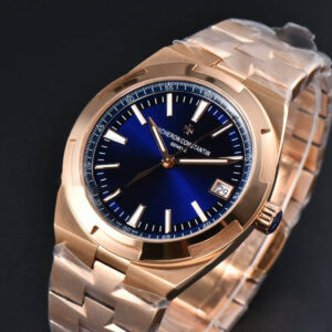 Overseas 4500V 41mm RG ZF Blue Dial RG Bracelet A5100 - Image 5