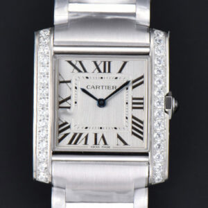 Tank Francaise Medium Diamond 32mmx 27mm 8848F SS Bracelet Quartz - Image 12