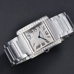 Tank Francaise Medium Diamond 32mmx 27mm 8848F SS Bracelet Quartz - Image 17