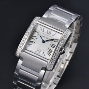 Tank Francaise Medium Diamond 32mmx 27mm 8848F SS Bracelet Quartz - Image 18
